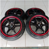 MISAKI HSR R16X7 8X100/114,3 B/R + PHI 195 50 R16 buat avanza Xenia