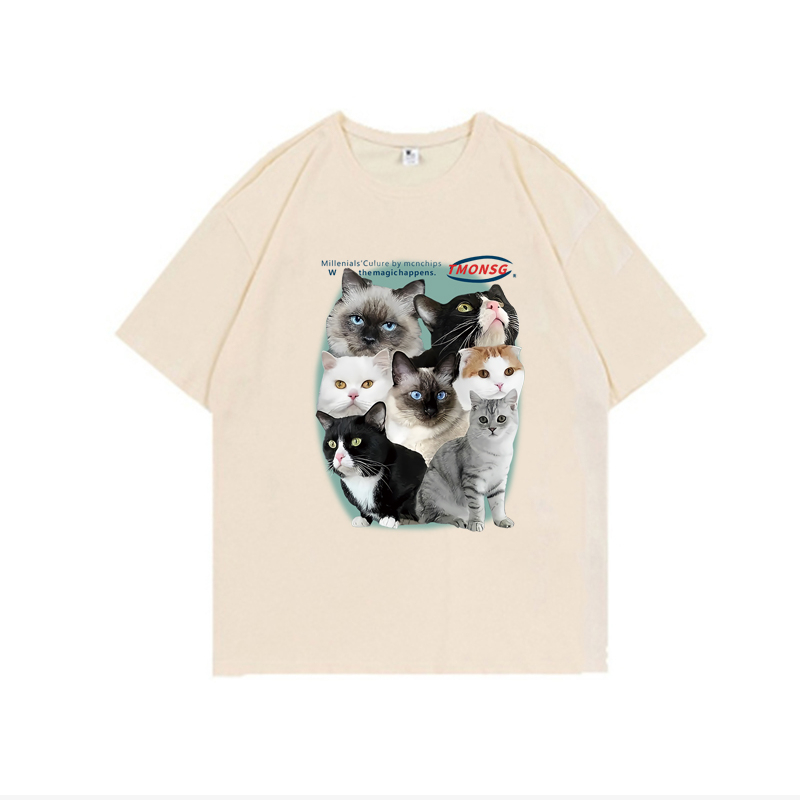 Kaos Atasan Wanita Lengan Pendek Oversize Cat Printed T-shirt Baju Wanita Kekinian Korean Style/kaos pendek jumbo