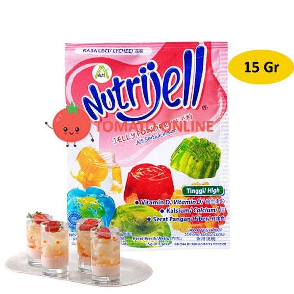 

Nutrijell / Tepung Serbuk Agar Jelly Rasa Lychee / 15 Gr 15Gr Gram