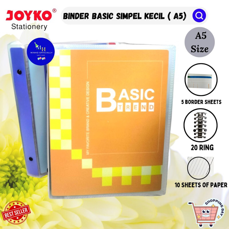 

Binder Basic JOYKO Ukuran A5 / 20 Holes Simple -PCS