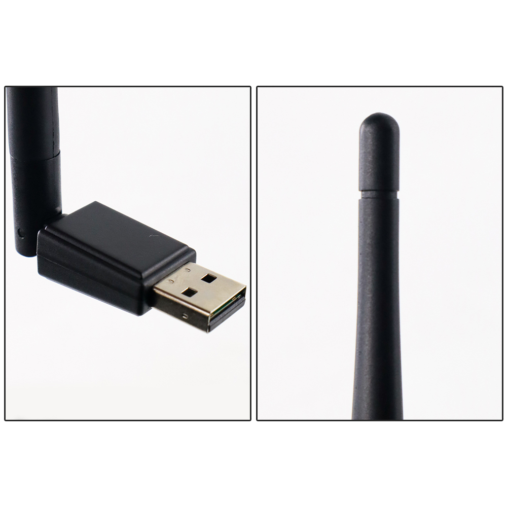 WiFi USB Adapter 802.11N 150Mbps 3dBi MT7601 with Antena - Black(terbaru)