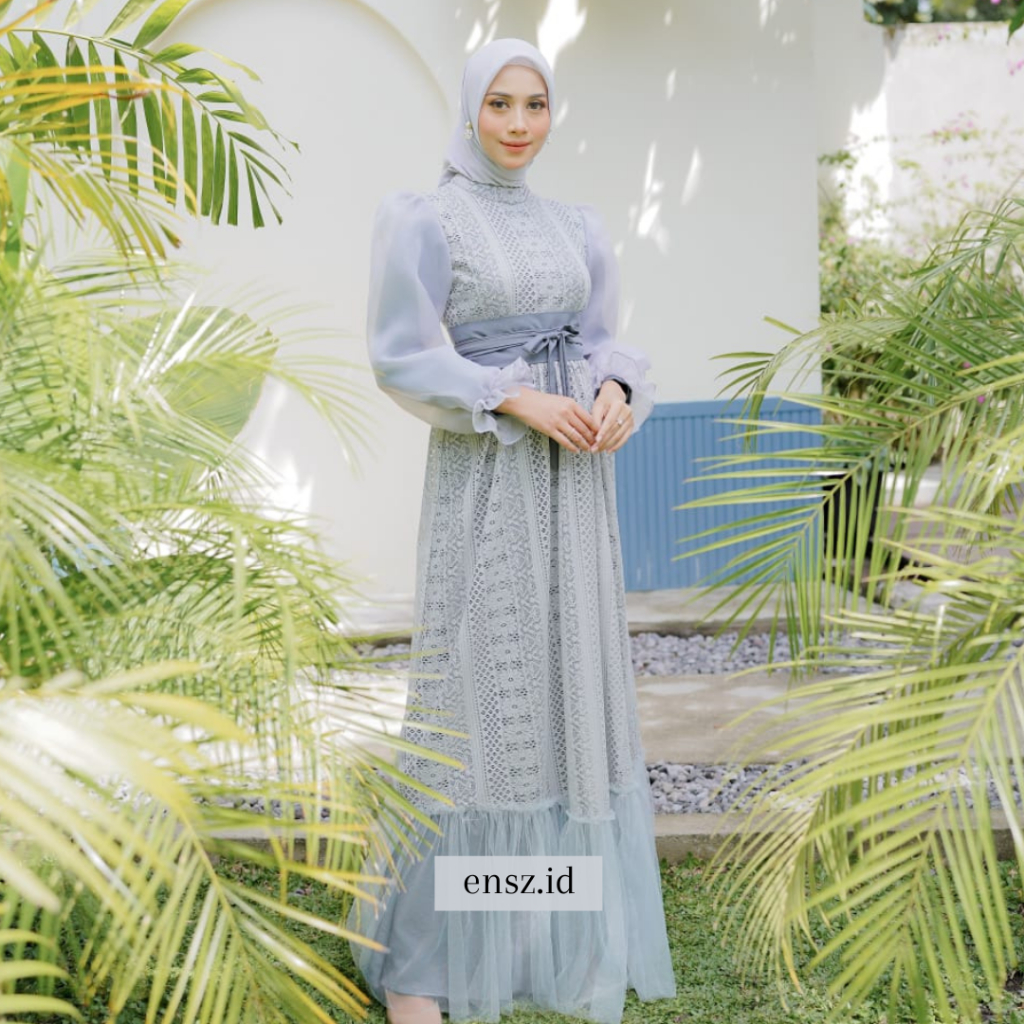 ADELINE DRESS/DRESS KONDANGAN/DRESS KEKINIAN/DRESS PESTA/GAMIS/GAMIS KEKINIAN