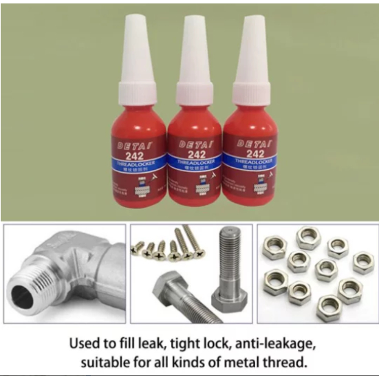 

Lem Cairan Anti Karat Lem DETAI 10 ml untuk menjaga bagian bulir-bulir sekrub ataupun ledeng dari kebocoran dan juga karat.