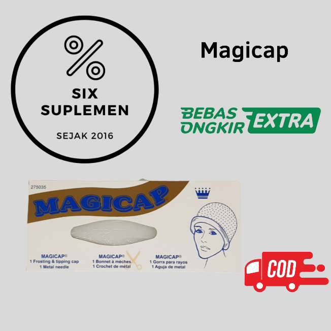 Topi Magicap Highlight Karet Silicone / Cat Rambut + Kaitan