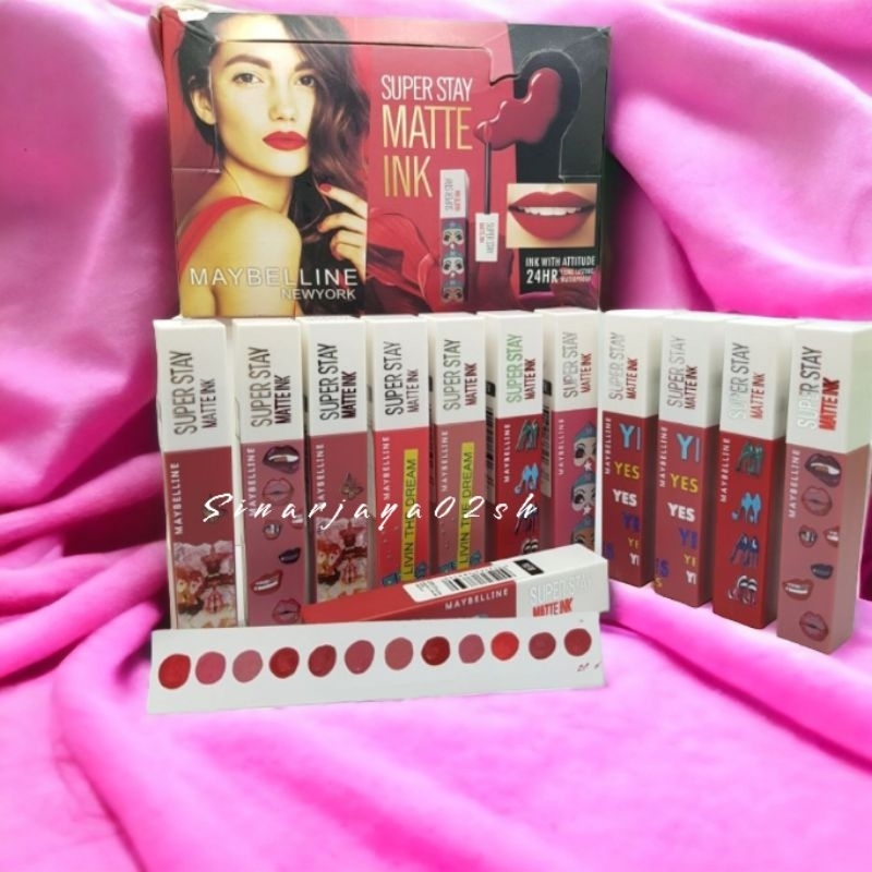 (harga 1lsn isi 12) LIP CRAM LipGloss maybelline BARCODE  matte long lasting MATTE