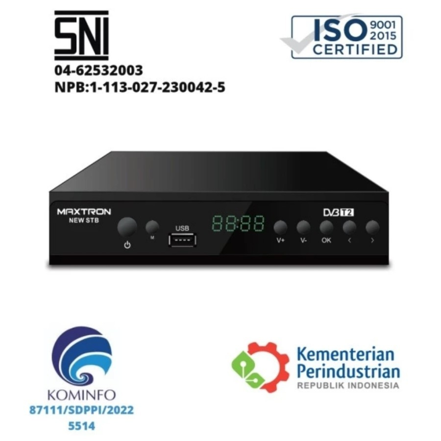 Set Top Box Digital DVB-T2 Full HD MAXTRON SNI