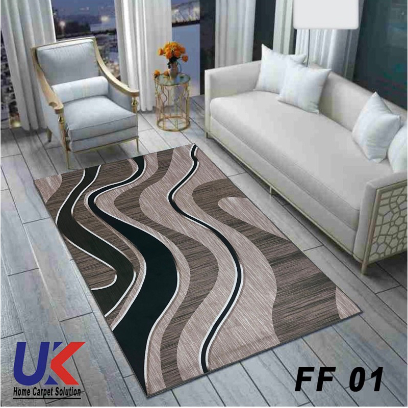 [180 x 230 cm] Karpet Lantai Eropa Design Minimalis Modern / Turki