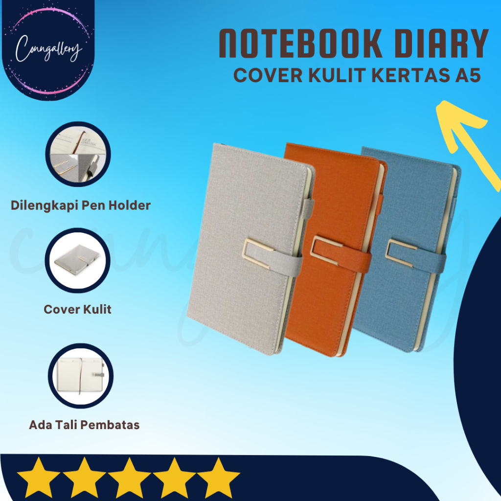 

Buku Catatan Kerja Notebook Diary Book Cover Kulit Kertas A5