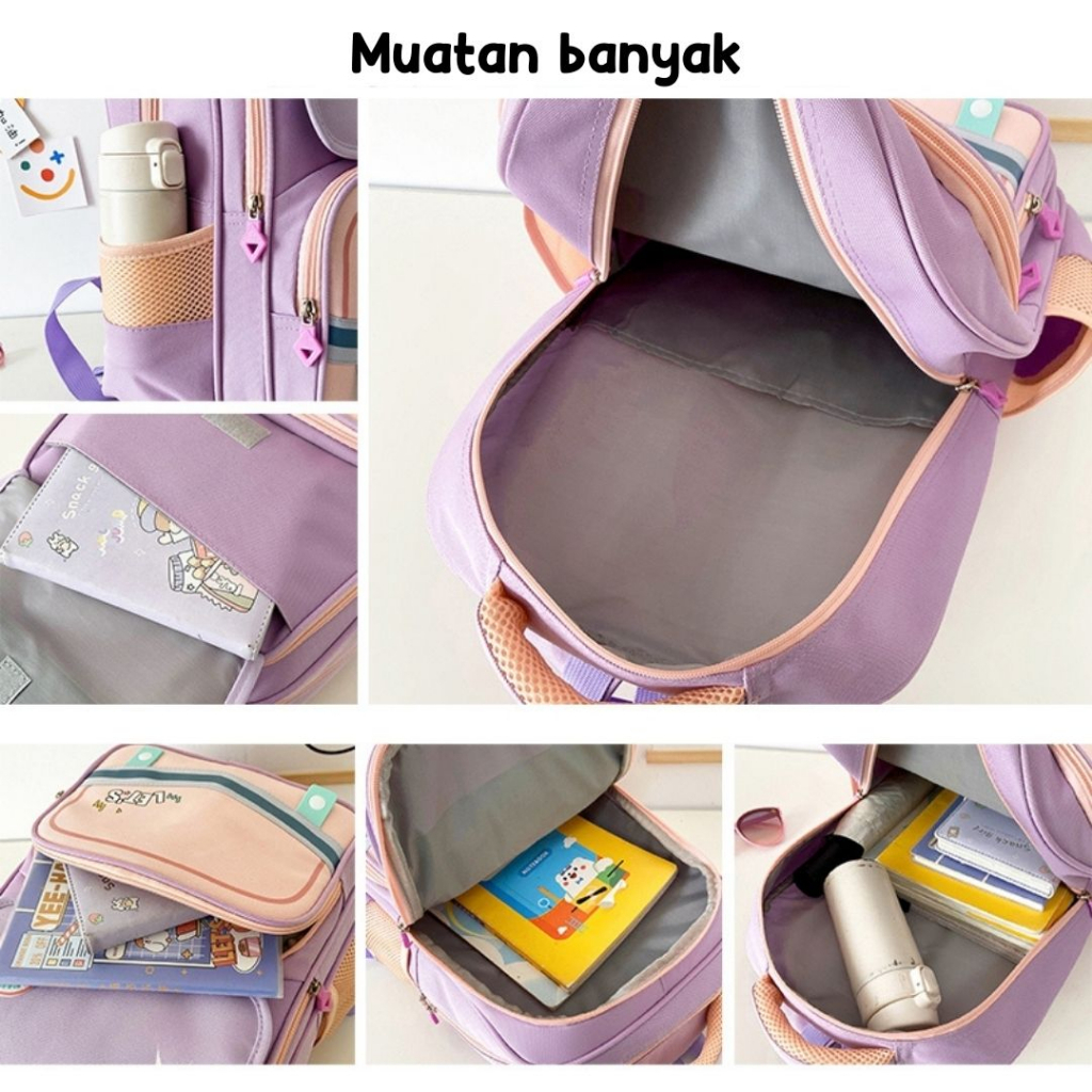 [MONA] Tas Ransel Anak Sekolah Model Simple buat SD Kualitas Import Premium -M0221