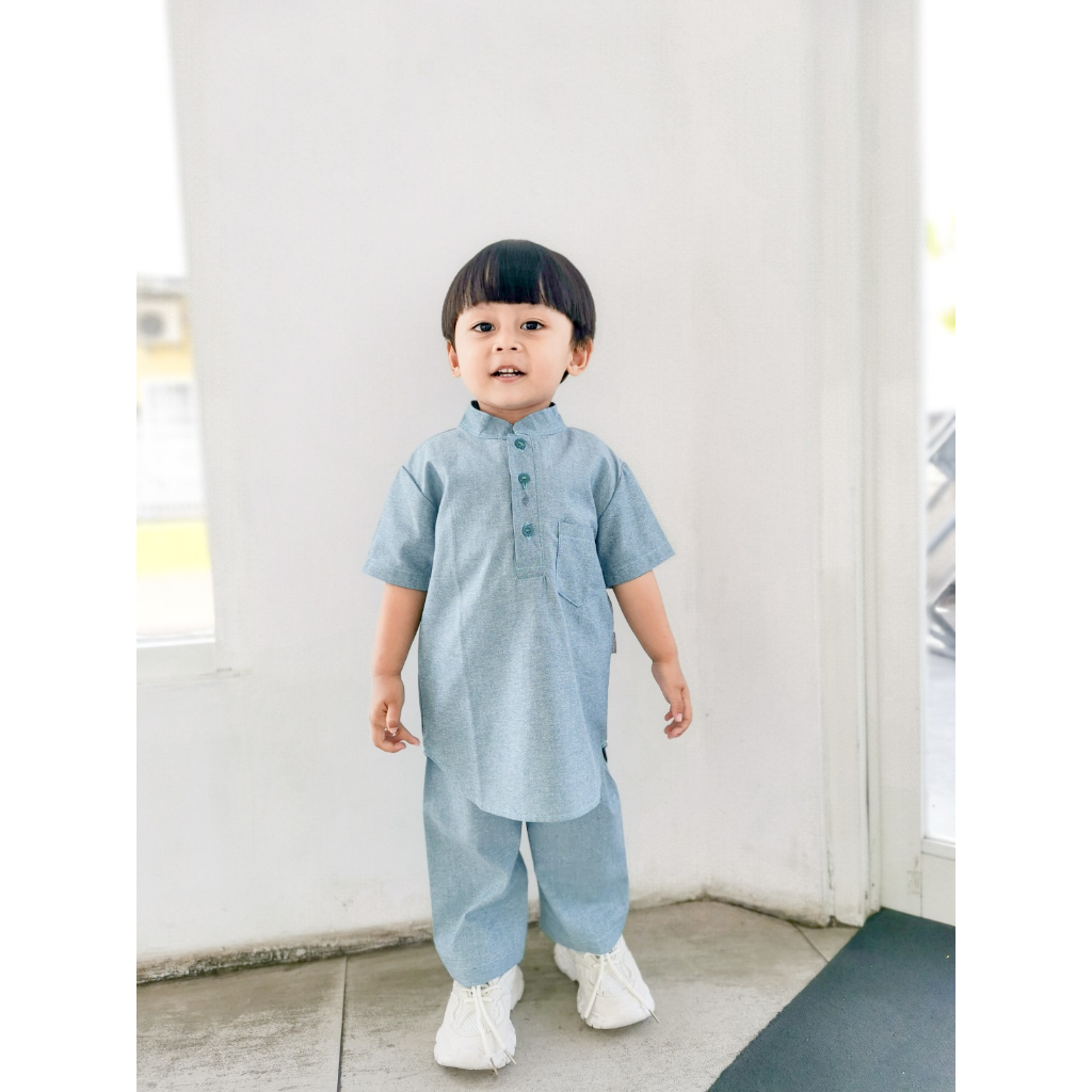 T24 - Keola Setelan Baju Koko Anak Ramadhan (Setelan Muslim Koko Set Anak) Usia 1 – 6 Tahun / Koko Ramadan Premium Cotton