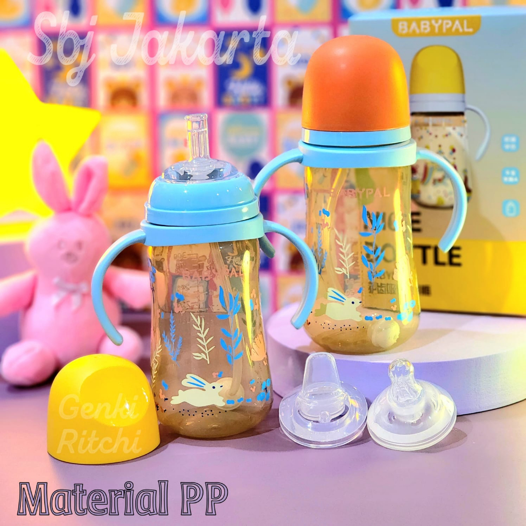 BOTOL MINUM ANAK BABYPAL BPA FREE  PP - PPSU BPA FREE DENGAN 3 PCS DOT