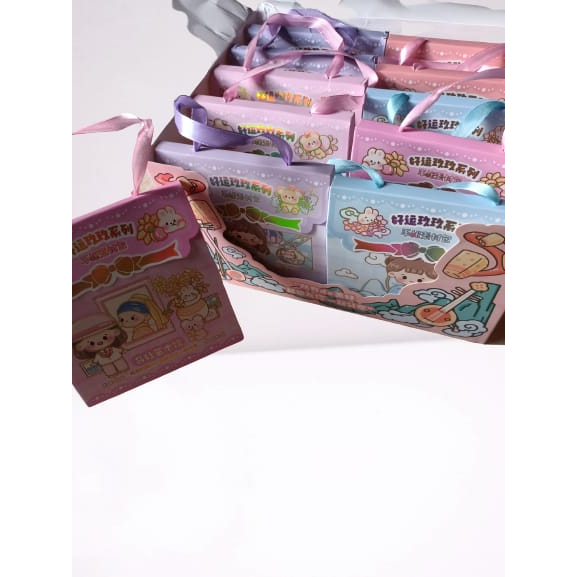 PAKET STIKER PAPER BAG CUTE GIRL STIKER BOX LUCU UNIK