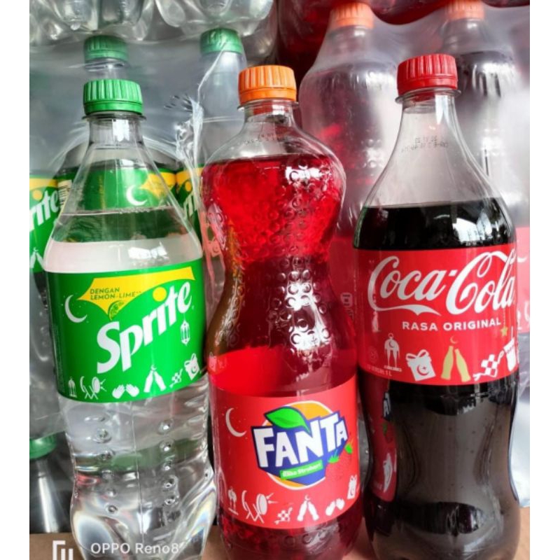 minuman coca-cola sprite fanta botol besar 1 liter 1ltr 1liter