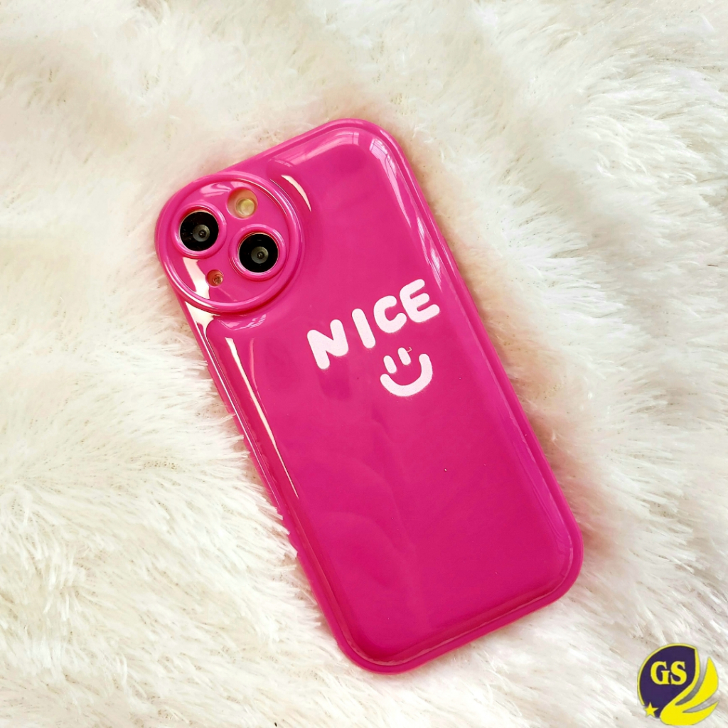 SOFT CASE SILICONE PINK FANTA NICE SMILE IPHONE 7 8 7+ 8+ SE 2020 X XS MAX XR 11 12 13 MINI PRO MAX