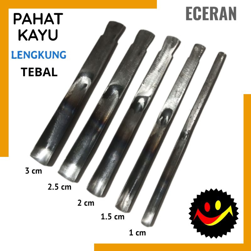 ECERAN PAHAT TEBAL UKIR KAYU MODEL LENGKUNG BAHAN BAJA TEMPA KWALITAS TERBUKTI