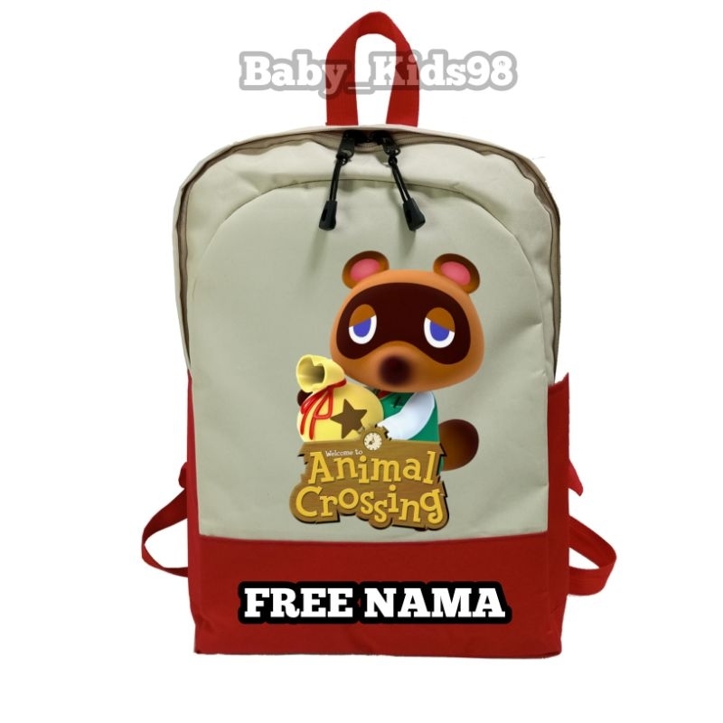 TAS RANSEL ANAK SEKOLAH ANIMAL CROSSING TERBARU FREE NAMA