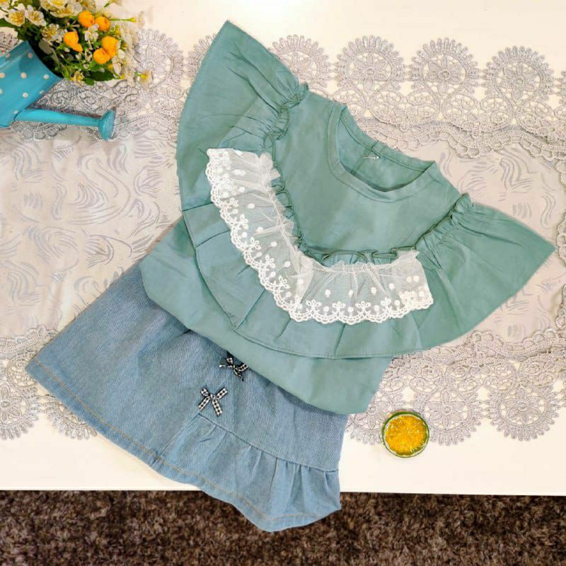 SETELAN IMPORT ARA RUFFLE RENDA(BRP1875)