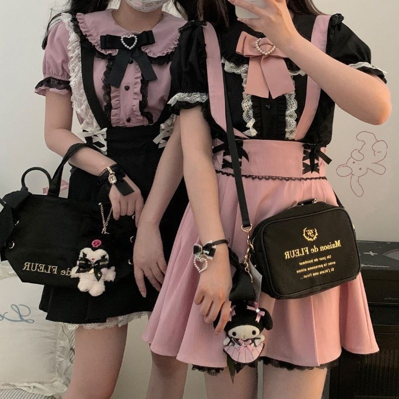 (LPD042) Kawaii Jirai Kei short suspender ruffle skirt Lolita Anime cute Japanese style