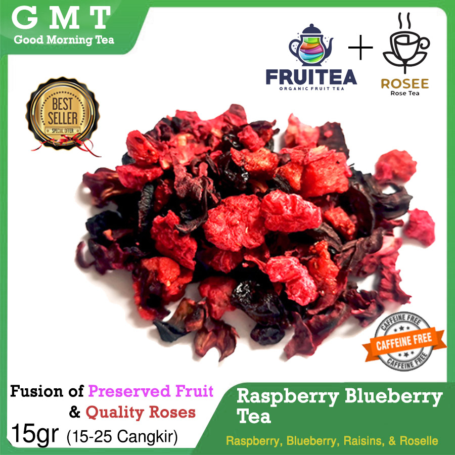 

GMT | Raspberry Blueberry Tea | Teh tisane Raspberry blueberry Roselle Blend buah Loose Leaf New Premium Hampers