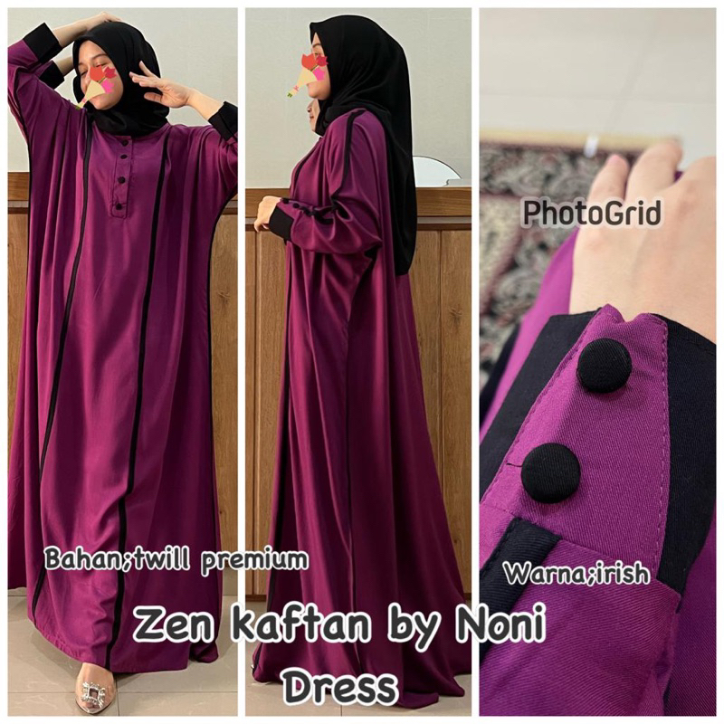 Daster Arab NONI DRESS KAFTAN ZEN  Gamis Twill Premium Big Size Jumbo