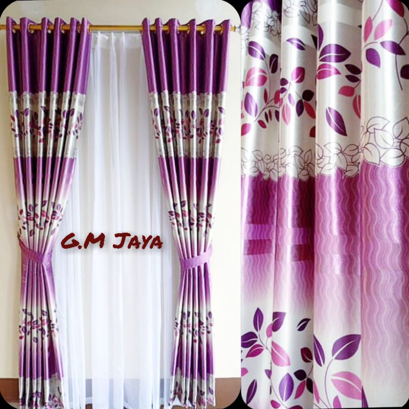 Gorden Pintu Kamar Tidur Aesthetic Blackout Import Printing