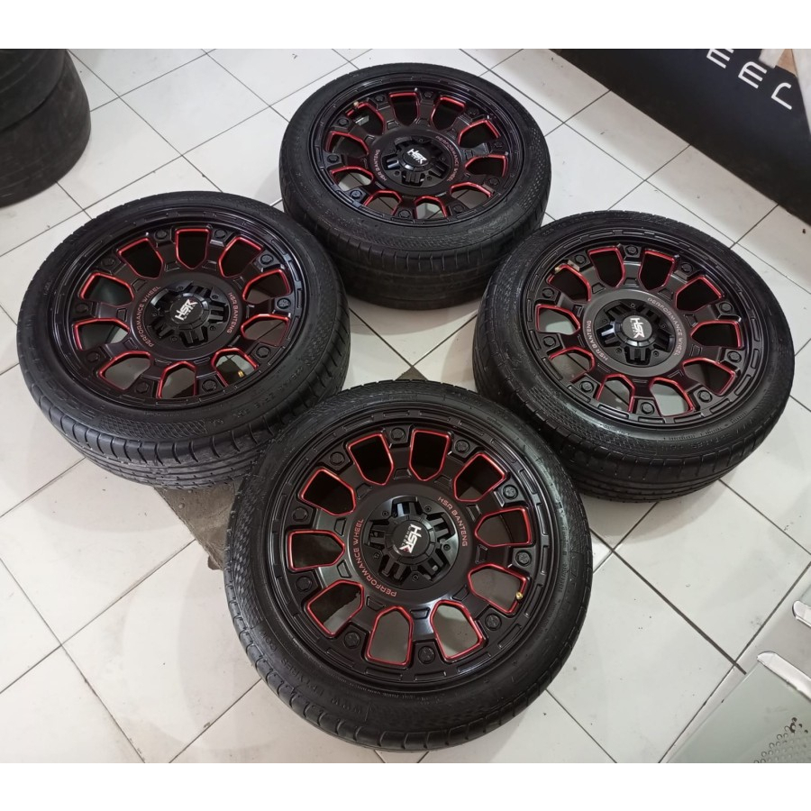 Velg Mobil Bekas BANTENG HSR R18 Lebar 8,5 Lubang 5 BAN 225 45 R18