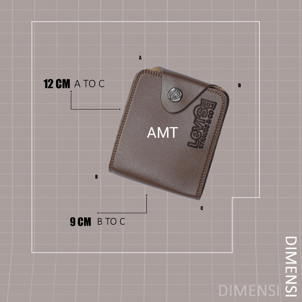 Dompet Lipat Pria Kulit PU Dengan Kancing - BRODY