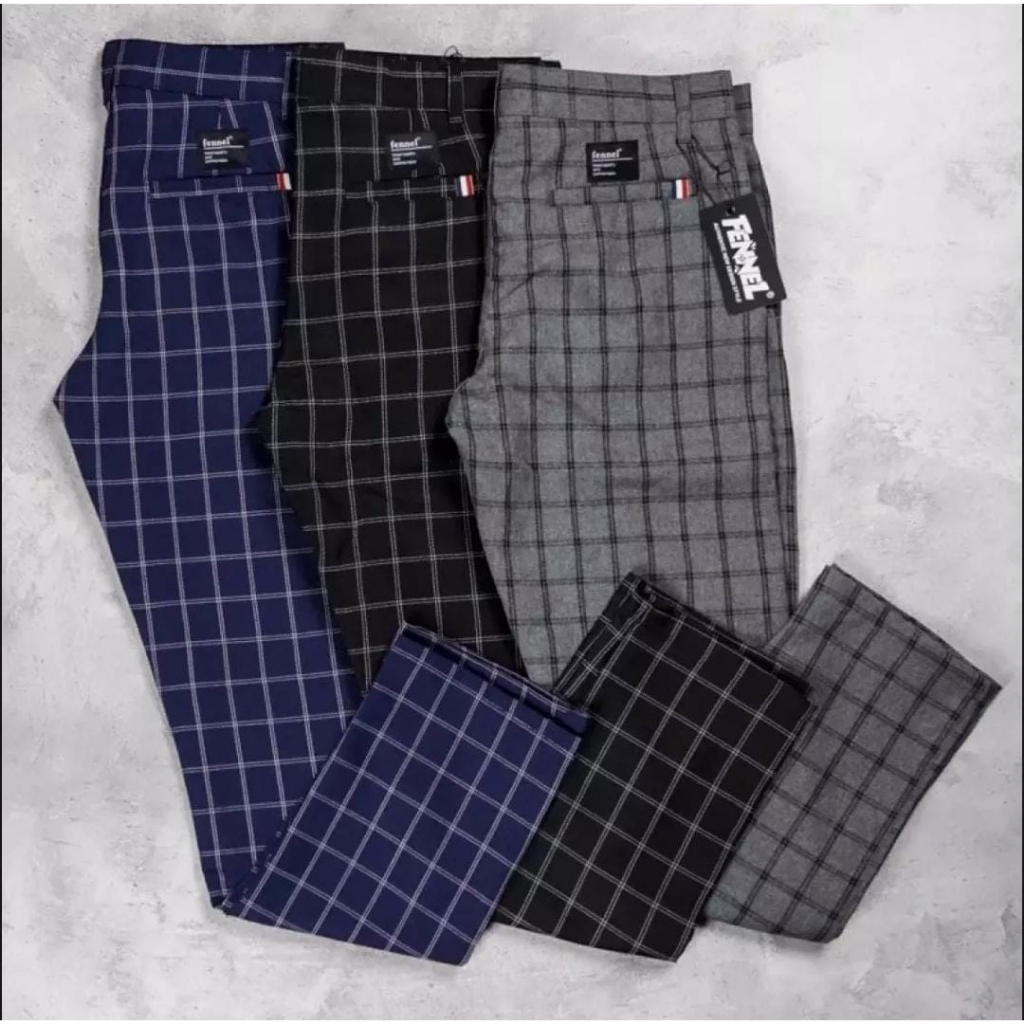 Celana Panjang Wanita Motif Kotak Pants Cewek / Celana Chino Anak CEWEK/ Tartan Kotak CELANA WANITA