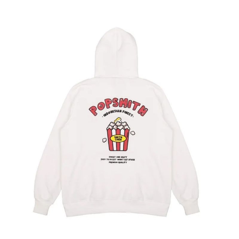 House of Smith Hoodie Pullover popsmth putih hitam katun
