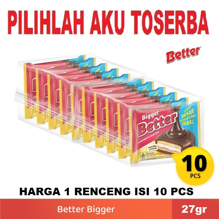 Biskuit Roma BIGGER BETTER Sandwich RENCENG - ( HARGA 1 DUS )