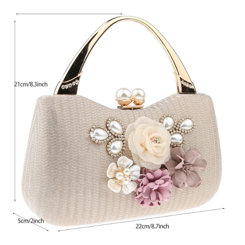 LAJOREE Ollivia Clutch Tas Pesta Wanita Glitter Mewah Untuk Kondangan Seserahan Hantaran [PREMIUM QUALITY]