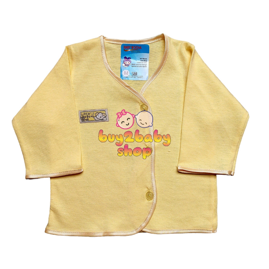 Baju Bayi Tangan Panjang Little Boboho bayi 0-3 Bulan Isi 6 PCS