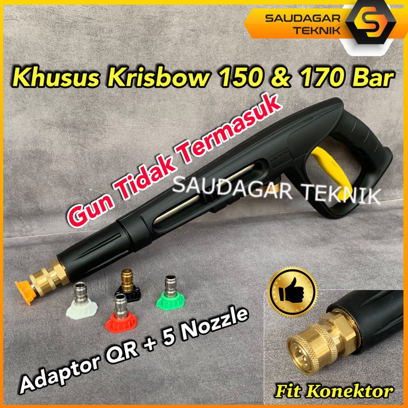 Adaptor Quick Release Gun Jet Cleaner Krisbow 150 Bar 170 Bar