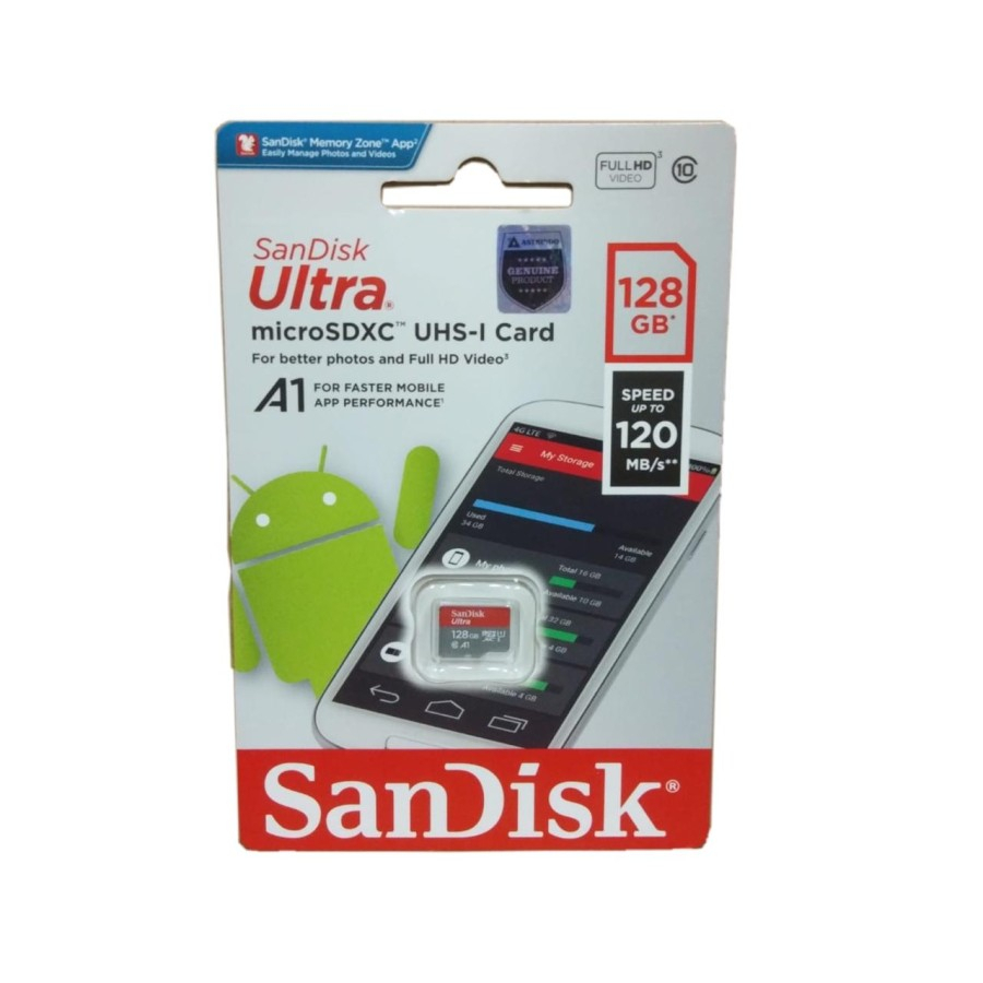 SanDisk Ultra Micro SD 128GB UHS-I A1 120Mb/s