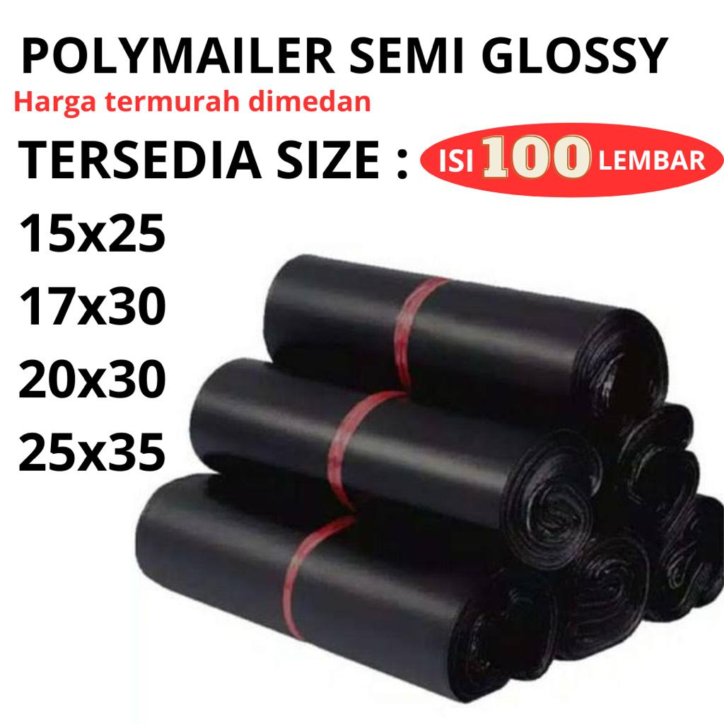 

Plastik Polymailer Semi Glossy Isi 100 Lembar Plastik Packing Online Shop Hitam Ada Lem