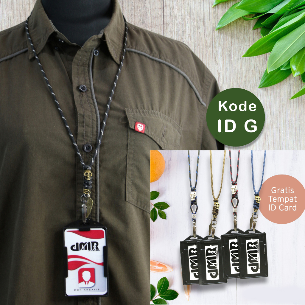 

Lanyard ID Card Holder Custom Name Tag Gantungan Nametag Tali Tempat ID Card Tali Kalung Tanda Pengenal Tali Paracord Prusik Kode ID G DMR Kreatif