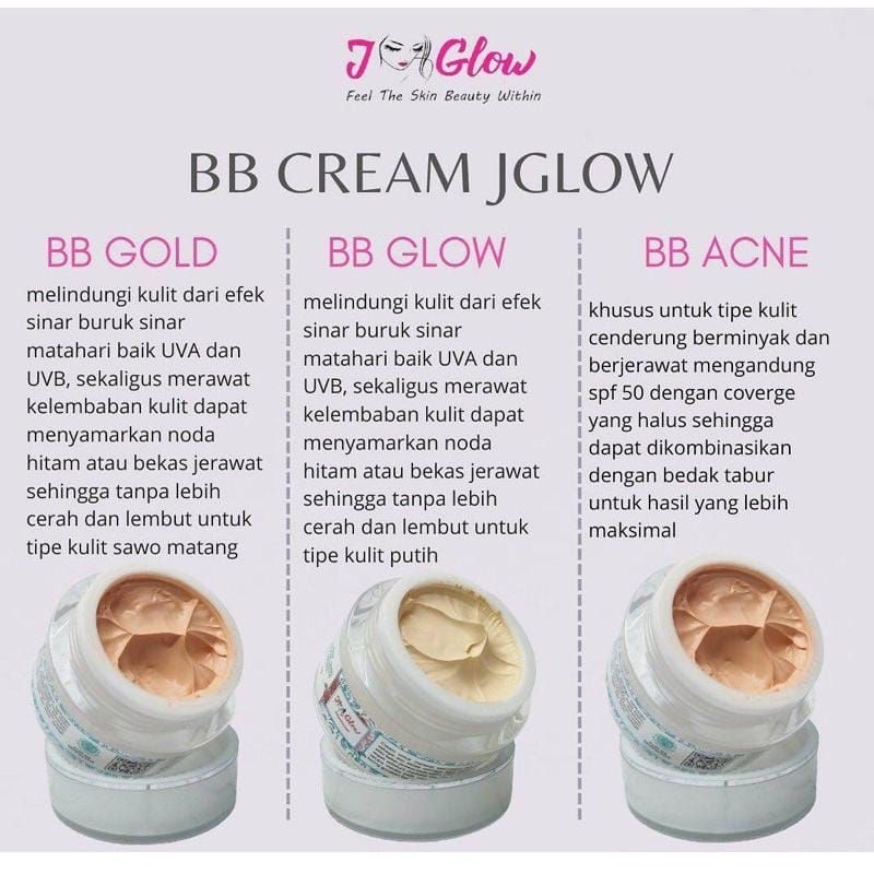 JGLOW BB CREAM GOLD GLOW ACNE READY STOK