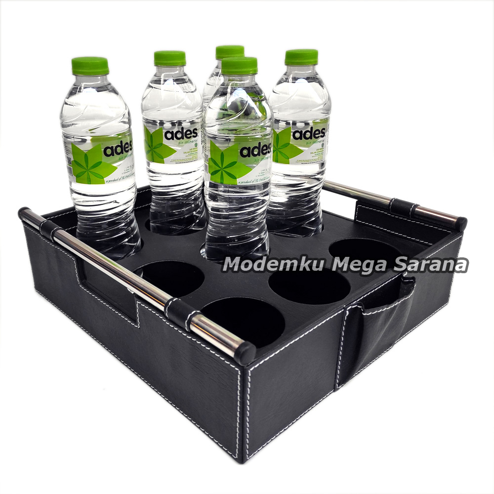 Nampan Tatakan Aqua Botol Vinyl Kotak - Wadah Tempat Aqua Botol - 9 Lubang