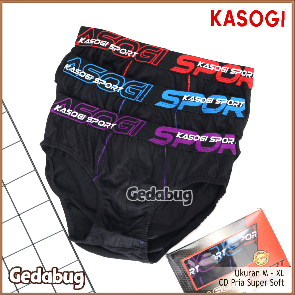 3 Pcs - Celana Dalam Kasogi SPORT Celana dalam Pria MURAH