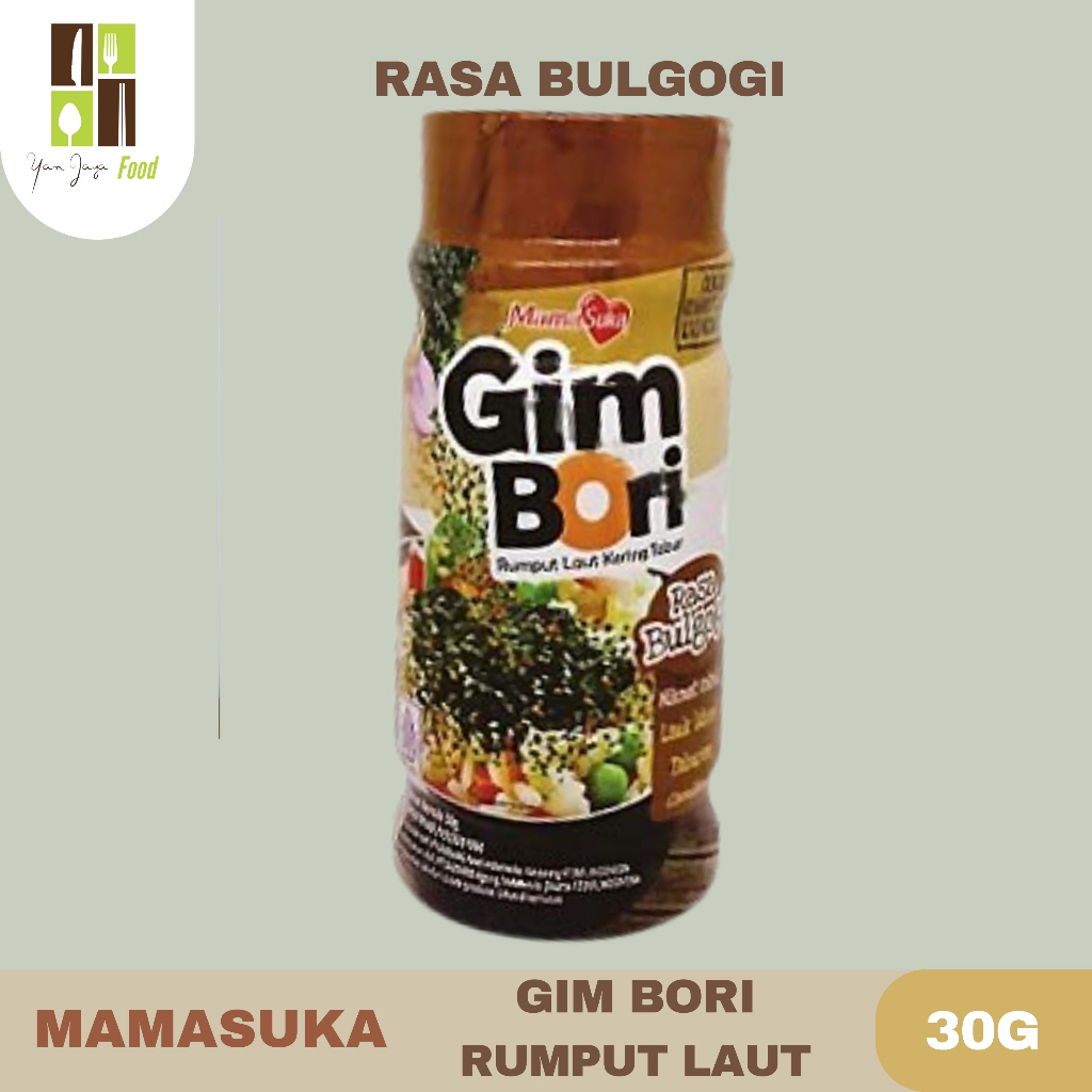 Mamasuka Gim Bori Rumput Laut Tabur Original/Pedas 30g Botol/ Pouch 60g