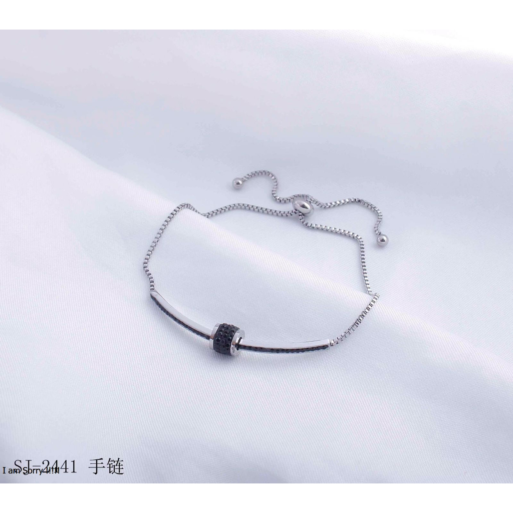 Gelang Serut Titanium Terbaru Permata Perhiasan Fashion 2441