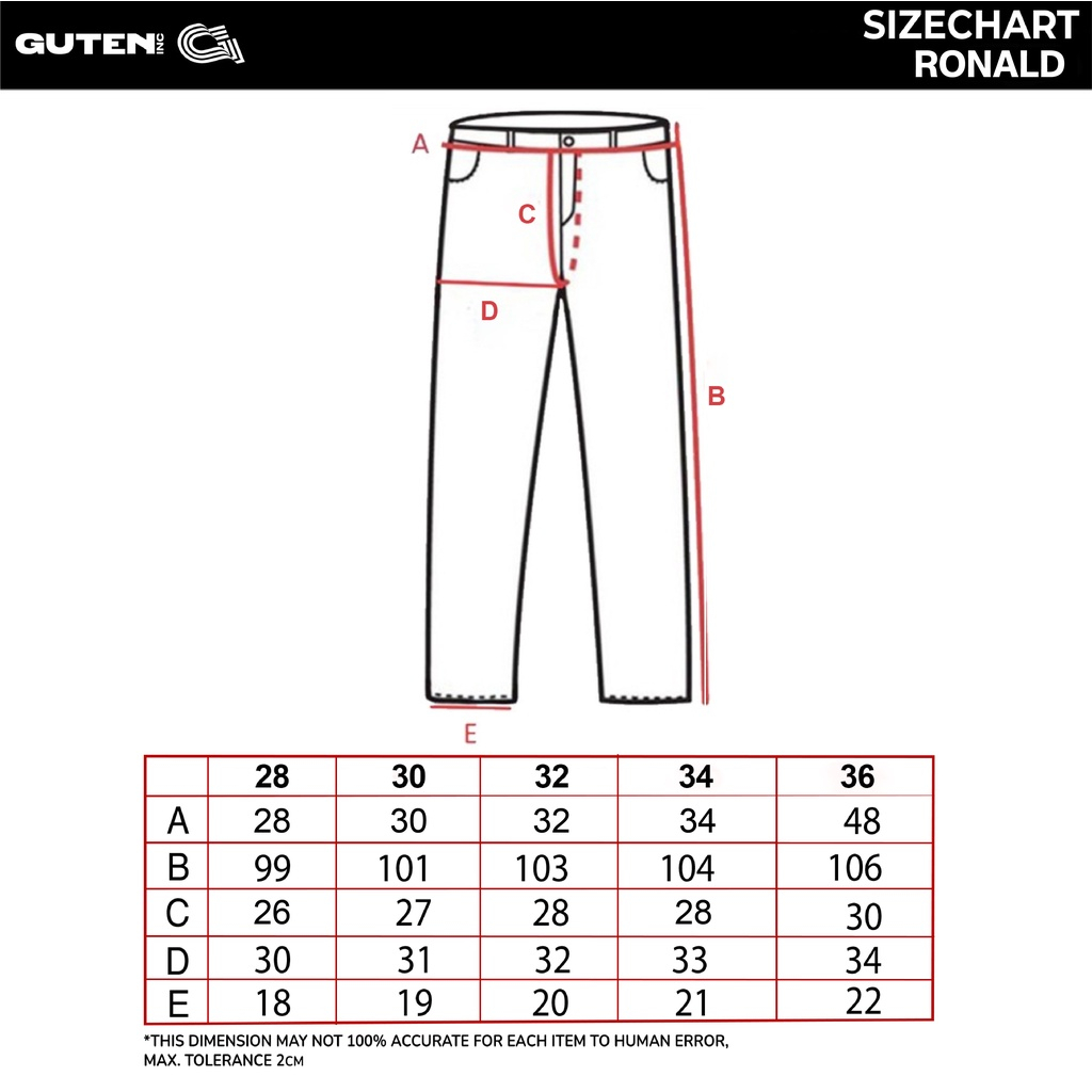 Guten Inc - Celana Cargo Pria Ronald Straight Cargo Blue Wash Pants Guten