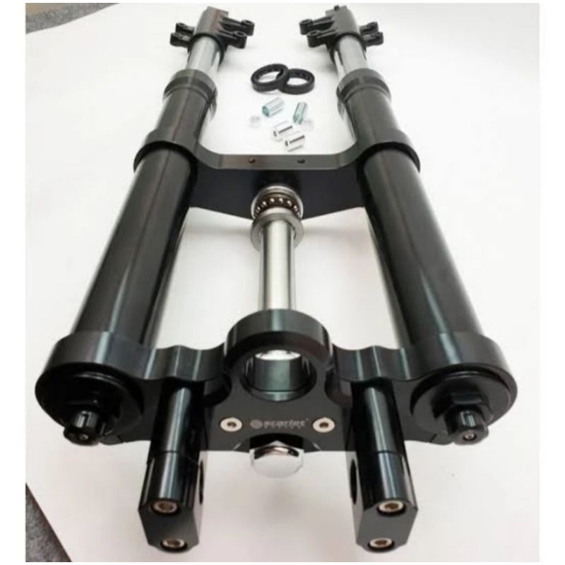 Shock UpsideDown Depan Plus Segitiga BYSON Scarlet Racing