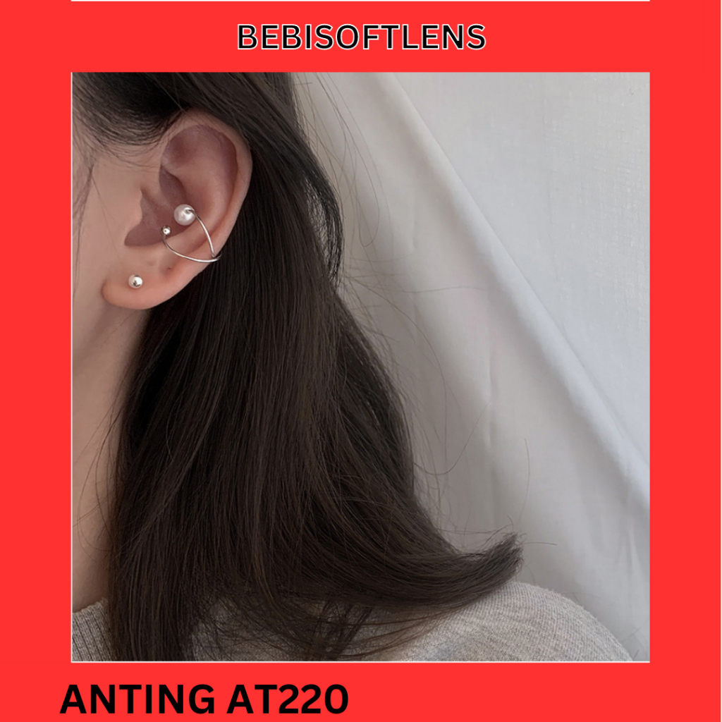 Anting AT220 Tembaga Lapis S925 , Jepit Tulang Telinga Unik Lucu Keren Fashion Wanita / Tidak usah Tindik  /Deluna/ BB