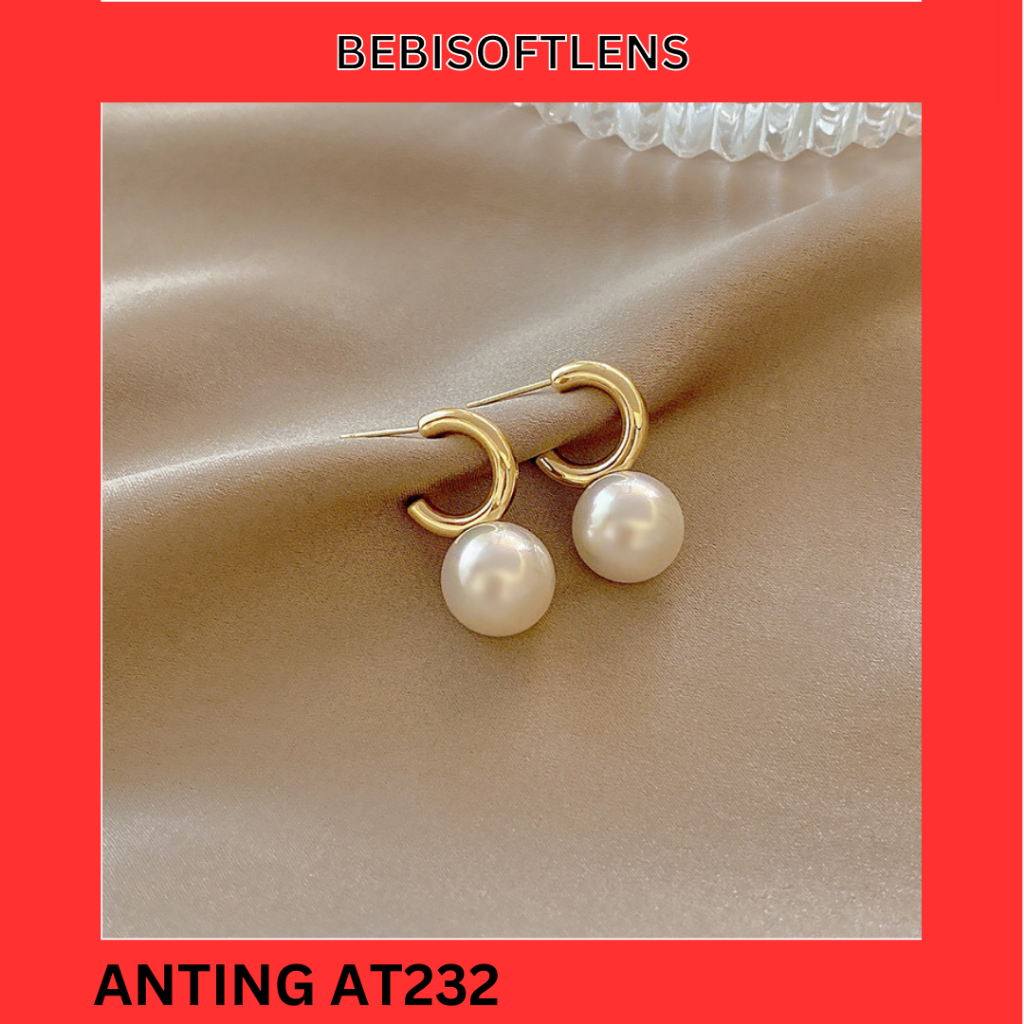 Anting AT232 Tembaga Lapis S925 , Unik Lucu Keren Fashion Wanita Elegant /Deluna / BB