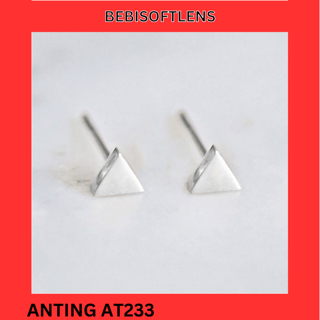 Anting AT233 Stainless 316L anti Karat Tahan karat , Anting Titanium Simpel minimalis Unik Lucu Keren Fashion Wanita Elegant / BB