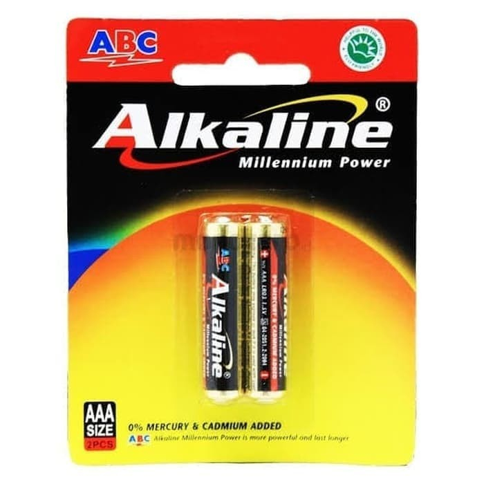 Baterai ABC Alkaline AAA / Remote A3 isi 2 pcs Original