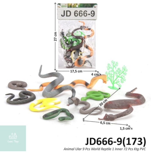 

Promo Mainan Anak Figur Binatang Ular Snake Animal Figure Reptile 9PCS 666-9 Diskon