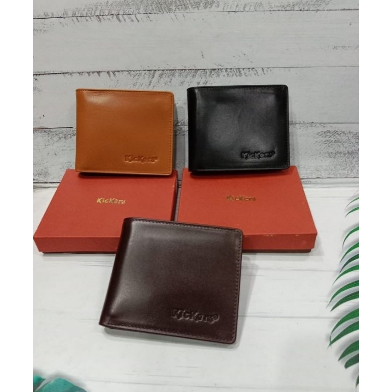 Dompet Kulit asli Pria import kickers ukuran normal ada logo Kickers