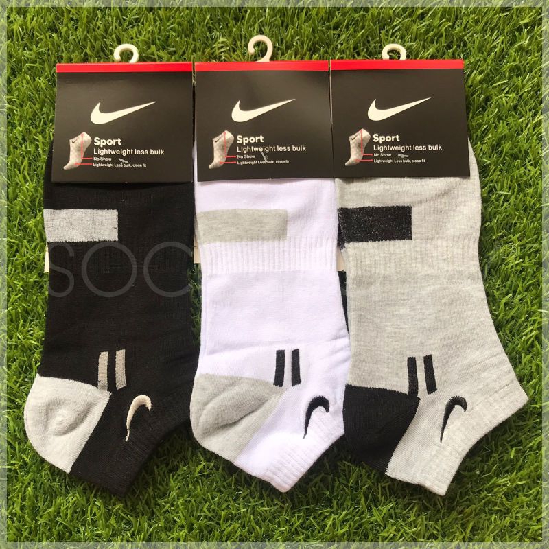 (Min. 3pcs @20.000) Kaos kaki sport nike bordir tebal Kualitas premium mata kaki